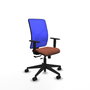 PIQUERAS Y CRESPO Silla de oficina Motilla Sincro/Traslack Marrón/Azul