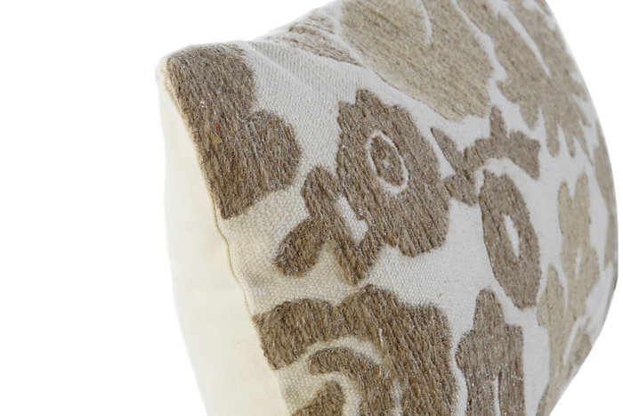 DKD Home Decor Cojín de Algodón Bordado Beige y Marrón Sherezade23 DKD Home Decor Cojín de Algodón Bordado Beige y Marrón Sherezade23