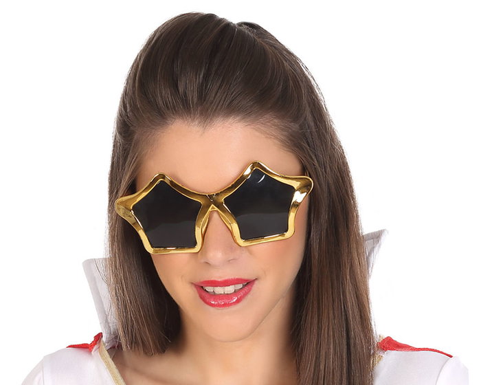 Gafas Estrella Cantante Dorado Unisex Adulto Gafas Estrella Cantante Dorado Unisex Adulto