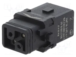 HARTING Conector HDC Han® 1A Hembra de 4 Pines