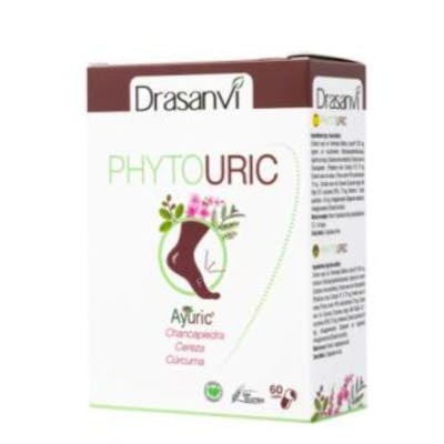DRASANVI Phytouric Suplemento Chancapiedra, Cereza y Cúrcuma con Vitamina C - 60 Cápsulas DRASANVI Phytouric Suplemento Chancapiedra, Cereza y Cúrcuma con Vitamina C - 60 Cápsulas