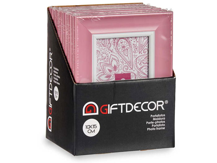 Portafotos Rosa Giftdecor 10x15 cm (18x23x2 cm) (Set de 24)