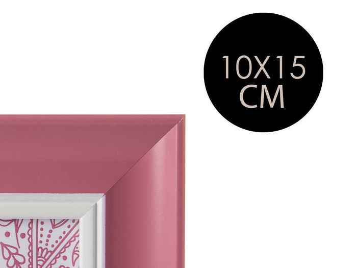Portafotos Rosa Giftdecor 10x15 cm (18x23x2 cm) (Set de 24)