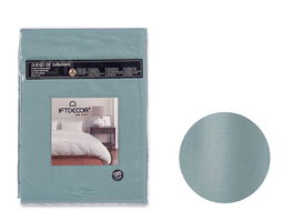 Giftdecor Set 3 Sabanas 135 cm Verde Menta Encimera: 205x245 Cm, Bajera: 135x200 Cm, Almohada: 45x150 Cm (Set de 12)