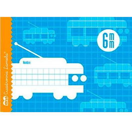 Lamela Libreta Grapada 16H 4º Apaisado 70 gr Cuadrovía 6 mm C-Margen Cubierta Básica (Set de 25) (Set de 25)