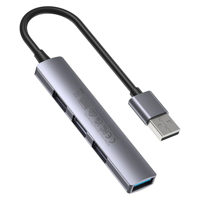 Unitek hub usb-a 1xusb-a 5 gbps, 3xusb-a 2.0 alu