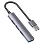 Unitek hub usb-a 1xusb-a 5 gbps, 3xusb-a 2.0 alu