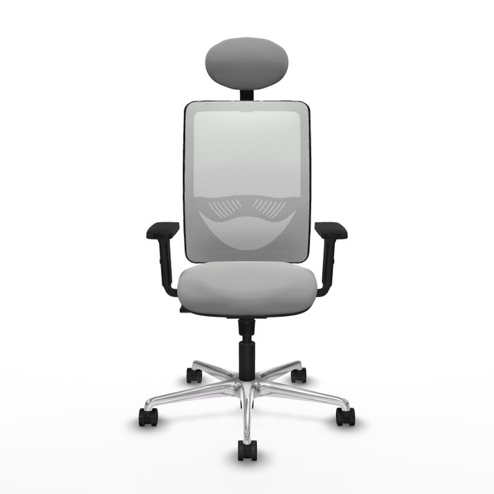 PIQUERAS Y CRESPO Silla de oficina Zulema con mecanismo Sincro, Gris claro y Blanco PIQUERAS Y CRESPO Silla de oficina Zulema con mecanismo Sincro, Gris claro y Blanco