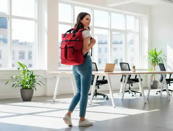 Antartik Mochila Bolso Flip Bag con Acolchado para Portátil 15" Burdeos 400x120x390 mm