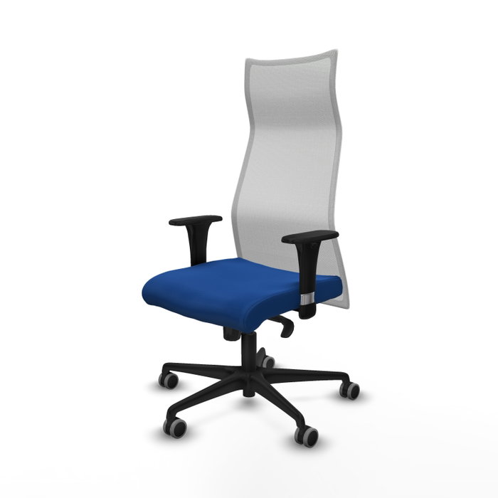 PIQUERAS Y CRESPO Sillón Albacete Azul y Blanco con Mecanismo Sincro