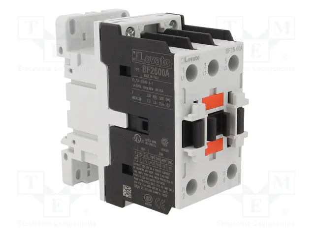 LOVATO ELECTRIC Contactor BF 3-polar 26A 230VAC