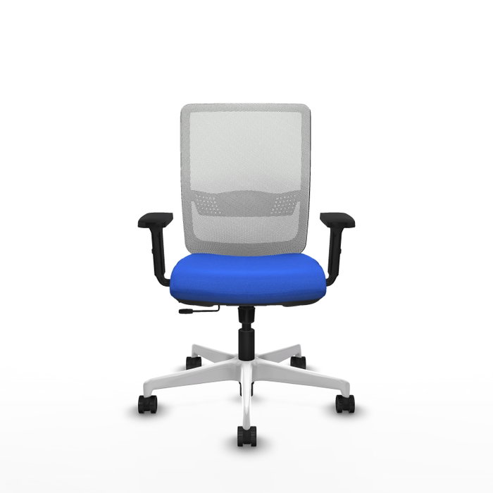 PIQUERAS Y CRESPO Silla de oficina Haches Azul con malla Blanca PIQUERAS Y CRESPO Silla de oficina Haches Azul con malla Blanca