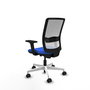 PIQUERAS Y CRESPO Silla de oficina Haches Azul con malla Blanca