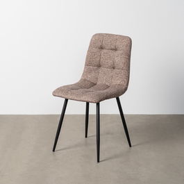 Silla Jaspeado Taupe Tejido-Metal 44 X 52 X 86 cm