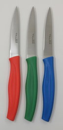 TALOX Pack de 3 Cuchillos Peladores de Acero Inoxidable 90 mm