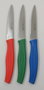 TALOX Pack de 3 Cuchillos Peladores de Acero Inoxidable 90 mm