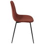 Home Deco Factory Silla Cocooning Terracota Madera Contrachapada Hierro Poliéster PU 54x45x85 cm