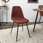 Home Deco Factory Silla Cocooning Terracota Madera Contrachapada Hierro Poliéster PU 54x45x85 cm