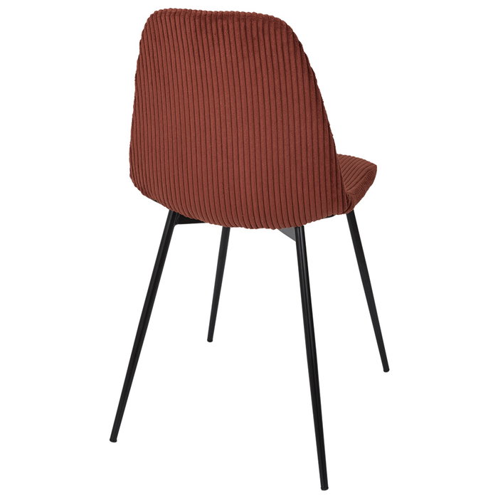 Home Deco Factory Silla Cocooning Terracota Madera Contrachapada Hierro Poliéster PU 54x45x85 cm