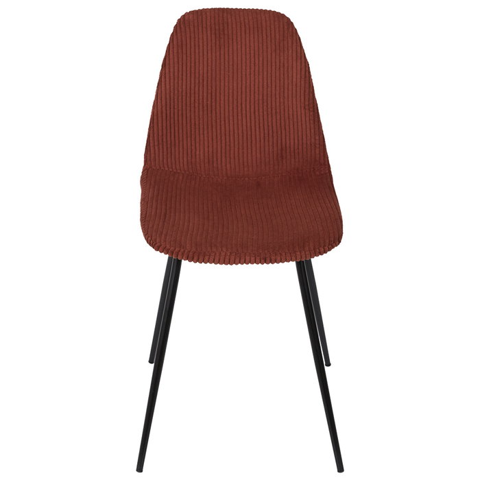 Home Deco Factory Silla Cocooning Terracota Madera Contrachapada Hierro Poliéster PU 54x45x85 cm