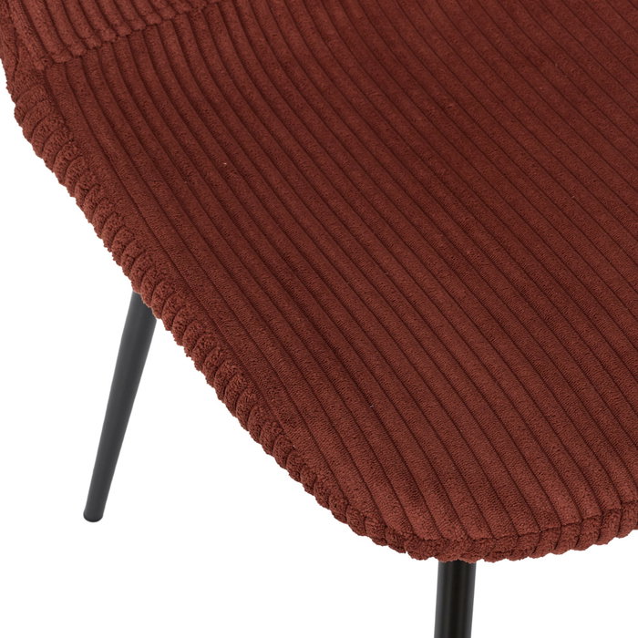 Home Deco Factory Silla Cocooning Terracota Madera Contrachapada Hierro Poliéster PU 54x45x85 cm