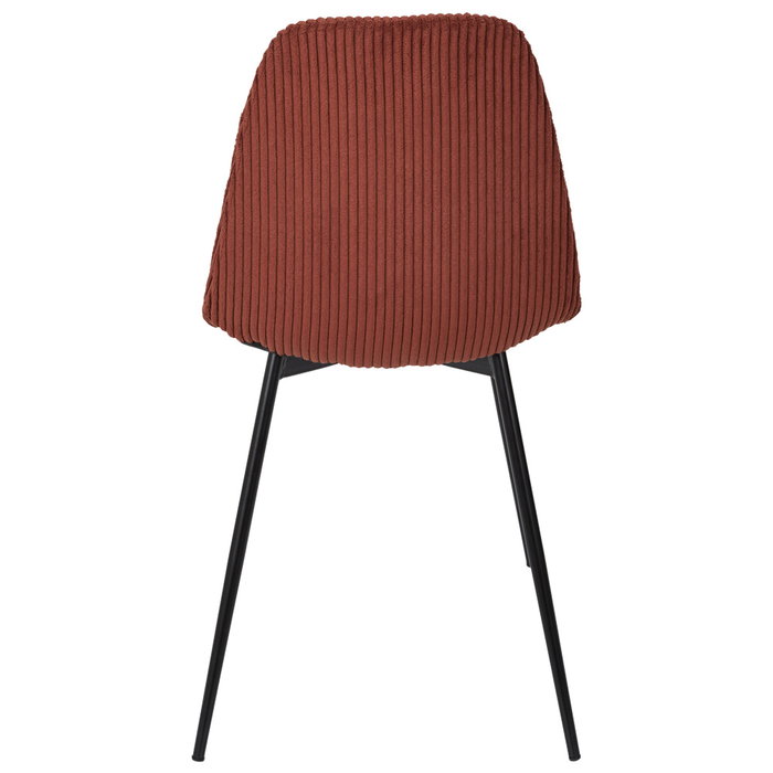 Home Deco Factory Silla Cocooning Terracota Madera Contrachapada Hierro Poliéster PU 54x45x85 cm