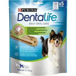 Purina Dentalife Canine Medium Snack Dental 6x115g - Reduce Sarro, Textura Compacta para Perro Mediano
