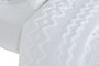 DKD Home Decor Colcha de Poliéster Blanca 180x260 cm con Relleno 150 GSM
