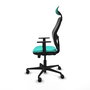 PIQUERAS Y CRESPO Silla de oficina Jorquera con mecanismo Sincro/Traslack Turquesa y Negro