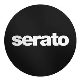 Serato Slipmats Serato DJ Logo Blanco sobre Negro (Pareja)
