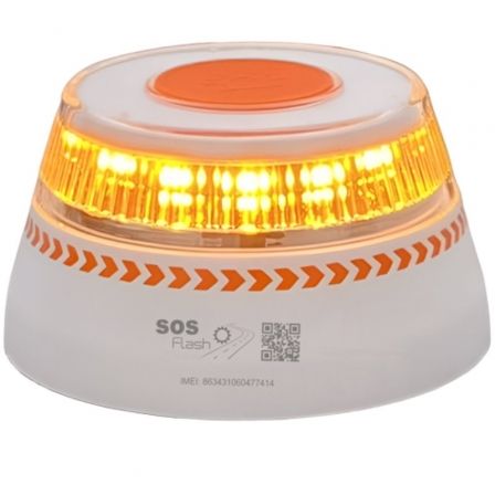 Sosflash Luz Baliza Emergencia Coche SOS Flash V16 Connected IoT BAL/2/ Homologada Geolocalizable Base Imantada Funciona a Pilas