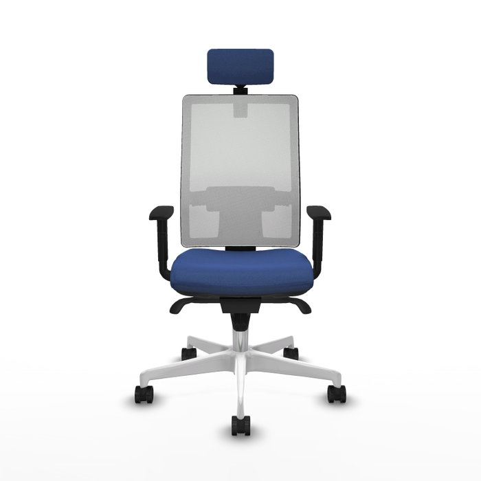 PIQUERAS Y CRESPO Silla de oficina Horna con mecanismo Sincro, Azul marino y Blanco PIQUERAS Y CRESPO Silla de oficina Horna con mecanismo Sincro, Azul marino y Blanco