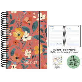 Senfort Agenda Escolar Student 2026-27 Decorada Coral