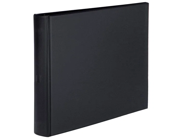 Multifin Carpeta Multifin Alfa 3002-g con 11 Anillas de 39 mm en Plástico Negro, Formato Cuarto (155x215 mm)