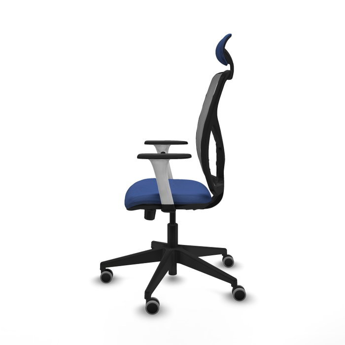 PIQUERAS Y CRESPO Silla de oficina Motilla con mecanismo Sincro/Traslack Azul marino y Gris