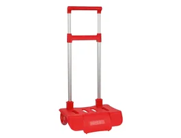 Carro portamochilas plegable rojo 300x230x525 mm