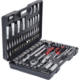 KS Tools Juego de Llaves de Vaso 1/4 + 1/2, 94 piezas