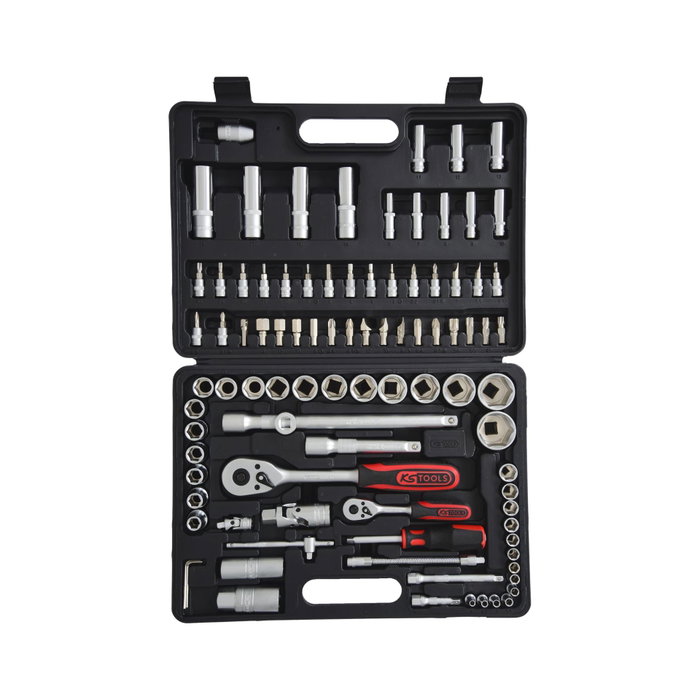 KS Tools Juego de Llaves de Vaso 1/4 + 1/2, 94 piezas
