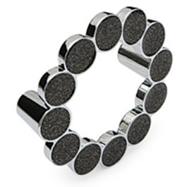 GIUSTI Pomo Zmk/Resina Sinatra D85 C64 Cromo Negro