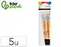 Liderpapel Pinceles de Pelo de Cerda Puntas Surtidas Bolsa 5 Unidades Certificado FSC para Pintura al Óleo Acrílico Gouache