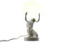 DKD Home Decor Lámpara de sobremesa Atlas Blanco y Dorado