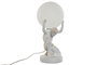 DKD Home Decor Lámpara de sobremesa Atlas Blanco y Dorado
