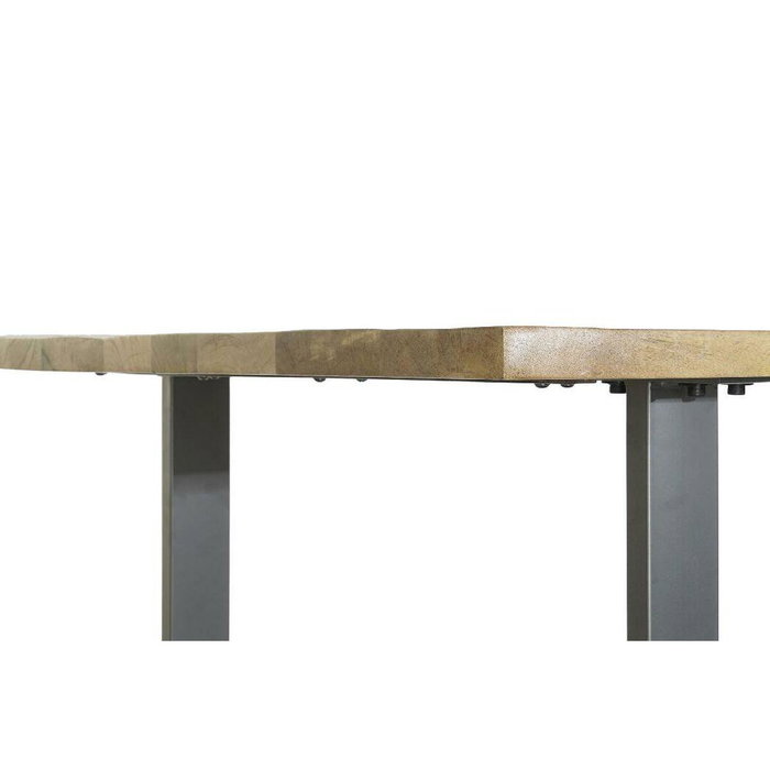 DKD Home Decor Mesa Comedor Vintage Mango Metal Natural Negro 100 x 76 x 200 cm