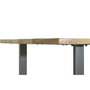 DKD Home Decor Mesa Comedor Vintage Mango Metal Natural Negro 100 x 76 x 200 cm