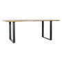 DKD Home Decor Mesa Comedor Vintage Mango Metal Natural Negro 100 x 76 x 200 cm