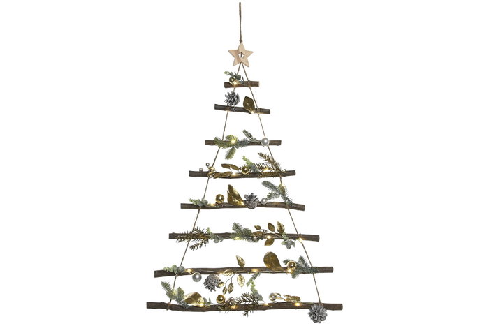 DKD Home Decor Decoración Colgante Navidad Moderna Dorado Verde 6 x 80 x 58 cm (2 Unidades) DKD Home Decor Decoración Colgante Navidad Moderna Dorado Verde 6 x 80 x 58 cm (2 Unidades)