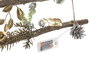 DKD Home Decor Decoración Colgante Navidad Moderna Dorado Verde 6 x 80 x 58 cm (2 Unidades)