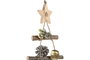 DKD Home Decor Decoración Colgante Navidad Moderna Dorado Verde 6 x 80 x 58 cm (2 Unidades)