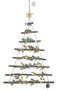 DKD Home Decor Decoración Colgante Navidad Moderna Dorado Verde 6 x 80 x 58 cm (2 Unidades)