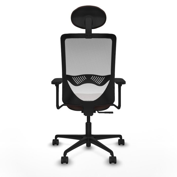PIQUERAS Y CRESPO Silla de oficina Zulema con mecanismo Sincro, Marrón oscuro y Blanco PIQUERAS Y CRESPO Silla de oficina Zulema con mecanismo Sincro, Marrón oscuro y Blanco